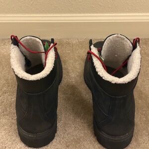 Timberland Black Boots with Red Laces